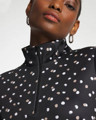 Chico's Sale Studio Taupe Zenergy® UPF Spotted Half Zip