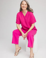 Chico's On Sale Crushed Berries Zenergy® Gauze Lounge Shirt