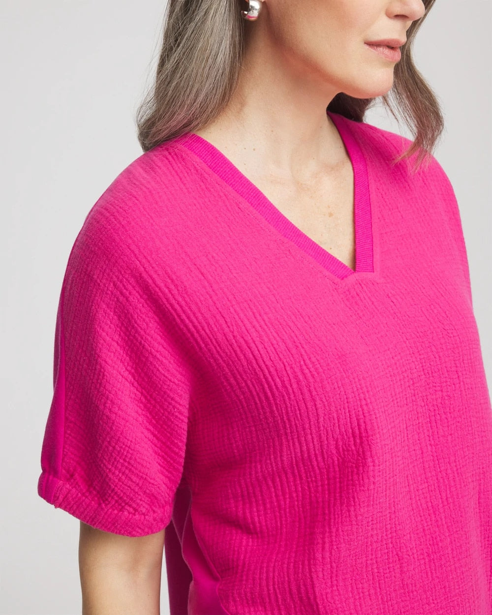 Chico's On Sale Crushed Berries Zenergy® Gauze Lounge Shirt
