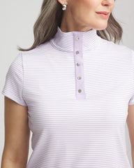 Chico's For Sale Violet Aura Zenergy® Striped UPF Short-Sleeve Top
