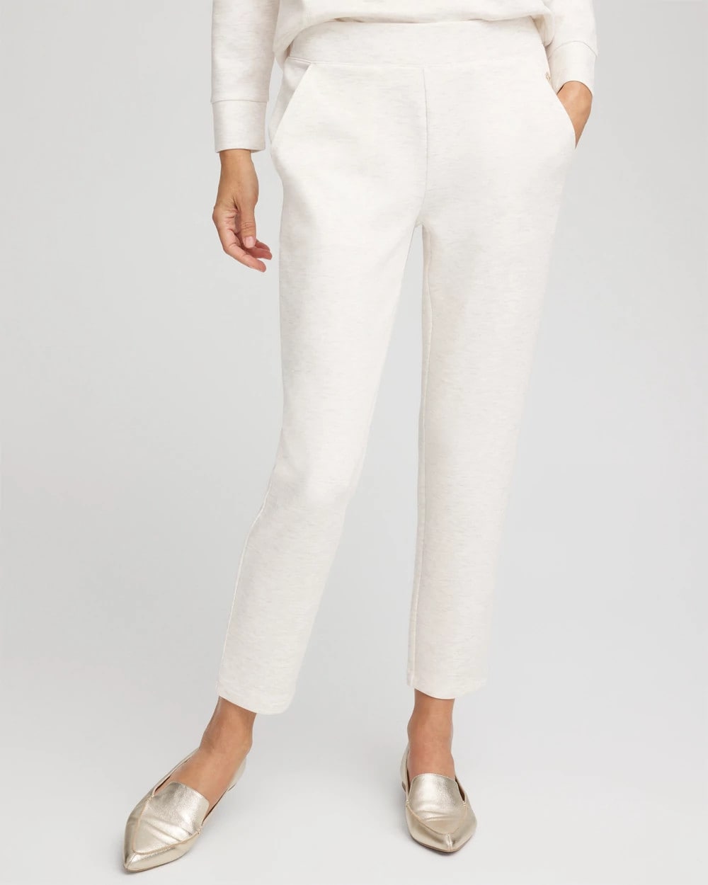 Chico's Online Ecru Zenergy® Heathered Ankle Pants