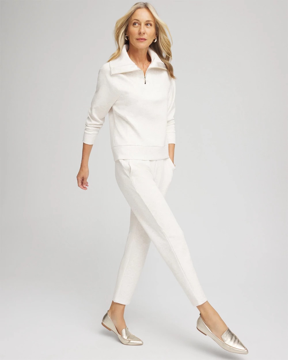 Chico's Online Ecru Zenergy® Heathered Ankle Pants