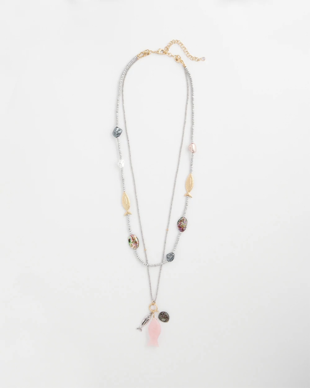 Chico's Sale Silver Chico's Originals White Jade Ocean Necklace