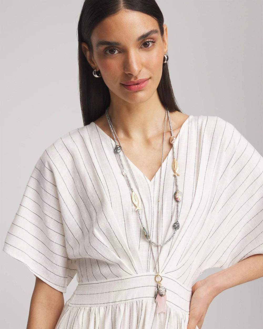 Chico's Sale Silver Chico's Originals White Jade Ocean Necklace