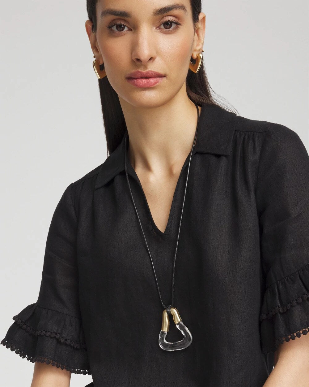 Chico's Online Lucite Adjustable Lucite Pendant Necklace