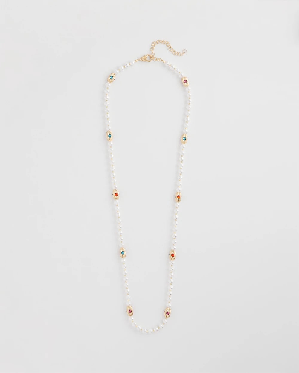 Chico's Outlet Pearl Goldtone Faux Pearl Single-Strand Necklace