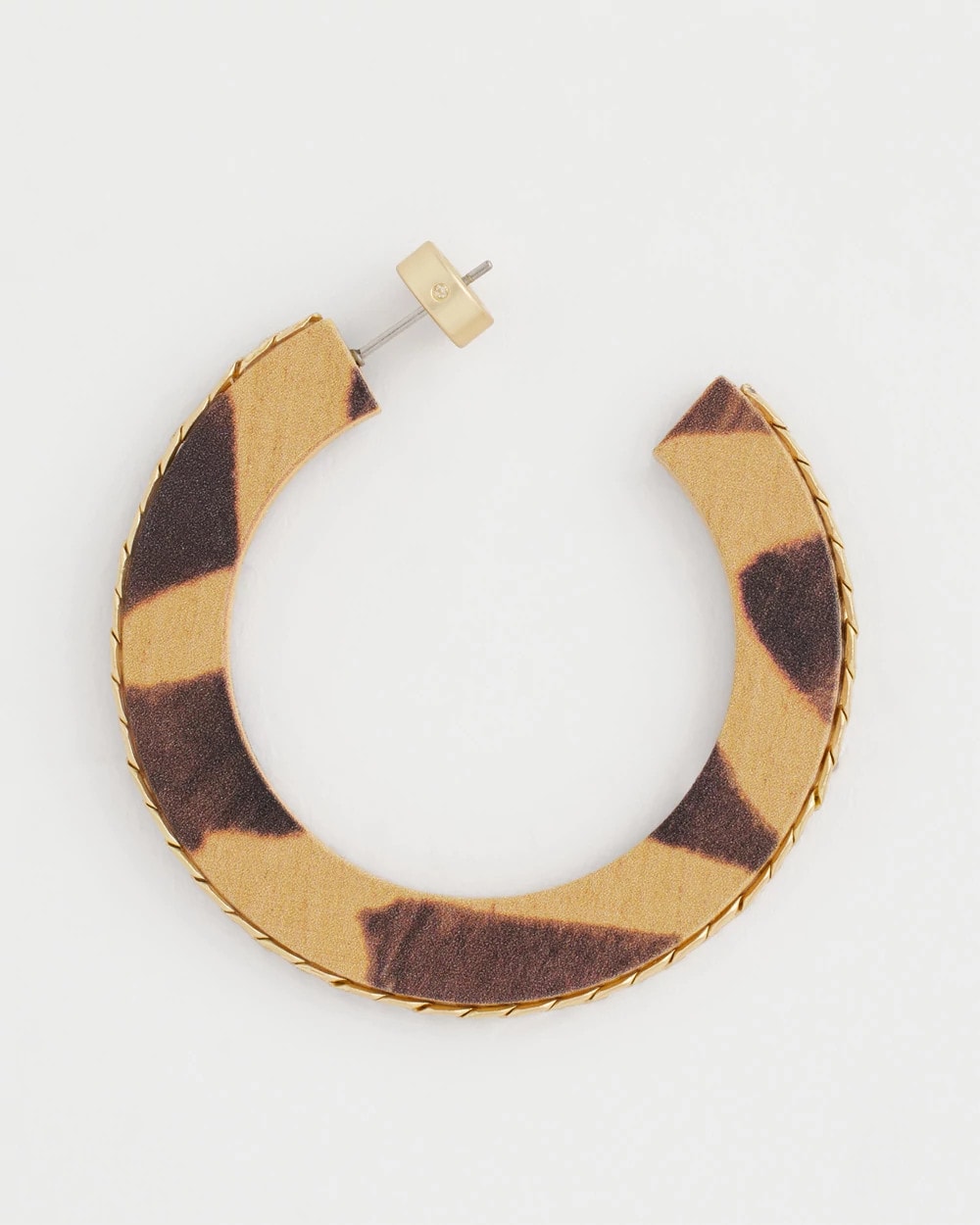 Chico's For Sale Neutral Animal Wood Hoop Earrings