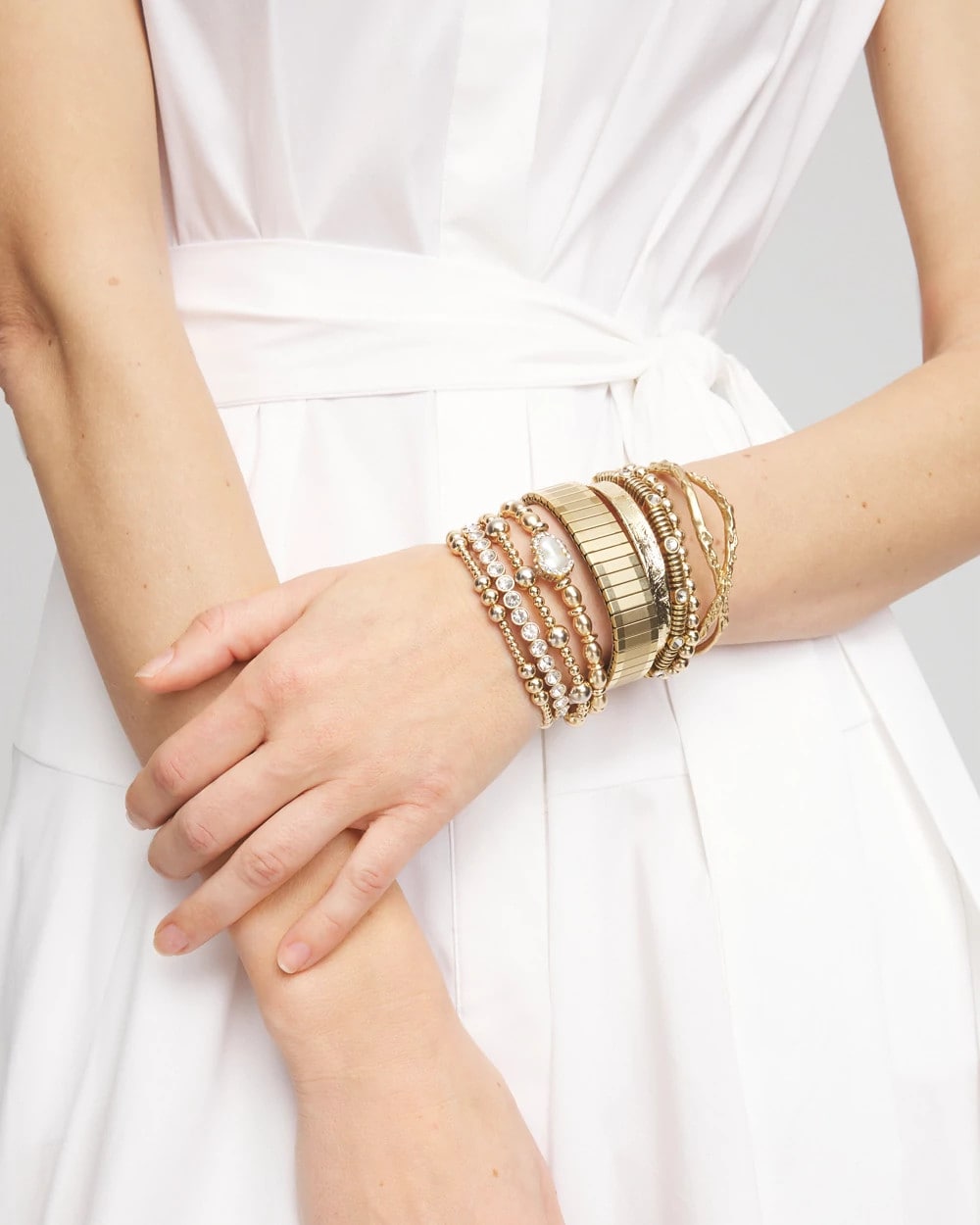 Chico's Discount Gold Goldtone Stretch Bracelet