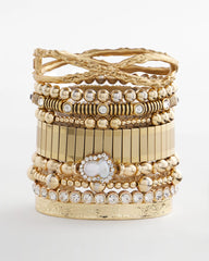Chico's Discount Gold Goldtone Stretch Bracelet