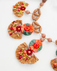 Chico's Outlet Multi Tropical Floral Bib Necklace