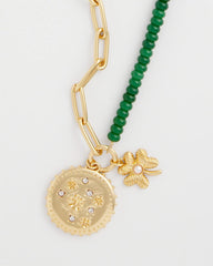 Chico's Online Green Short Clover Pendant Necklace