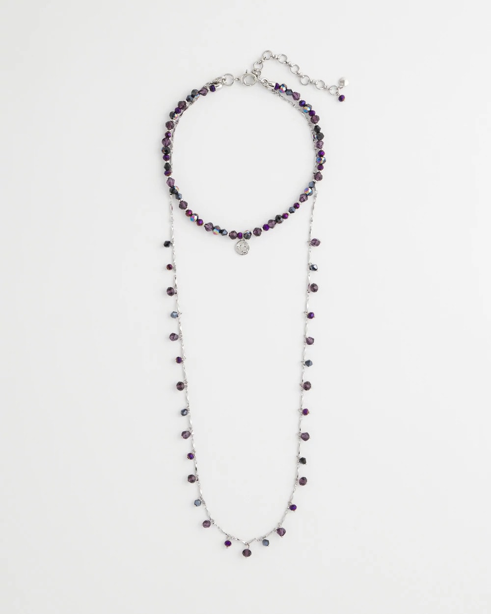 Chico's Outlet Purple Convertible Purple Long Short Necklace