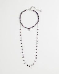 Chico's Outlet Purple Convertible Purple Long Short Necklace