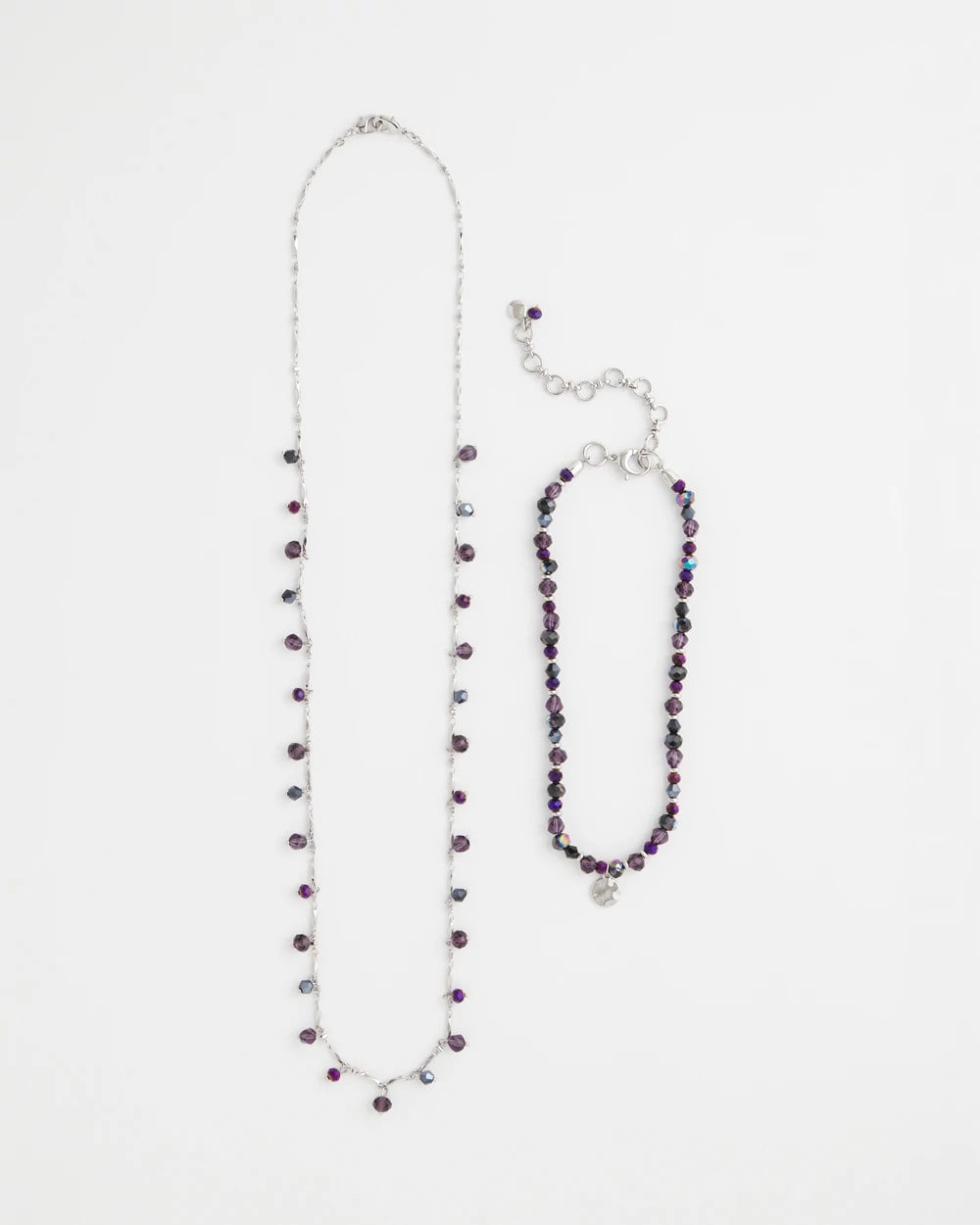 Chico's Outlet Purple Convertible Purple Long Short Necklace