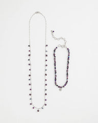 Chico's Outlet Purple Convertible Purple Long Short Necklace