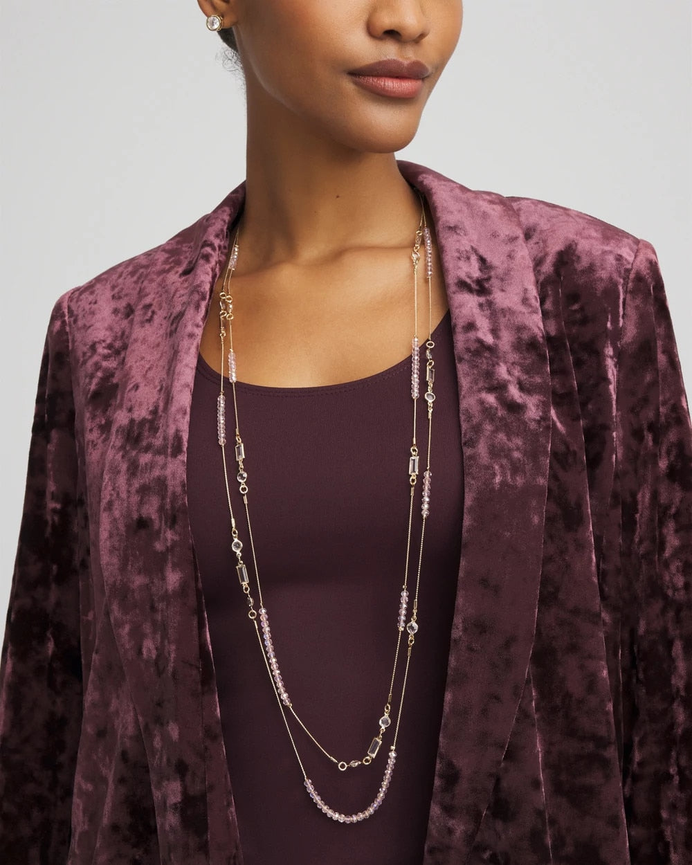 Chico's On Sale Pink Pink Double-Strand Necklace