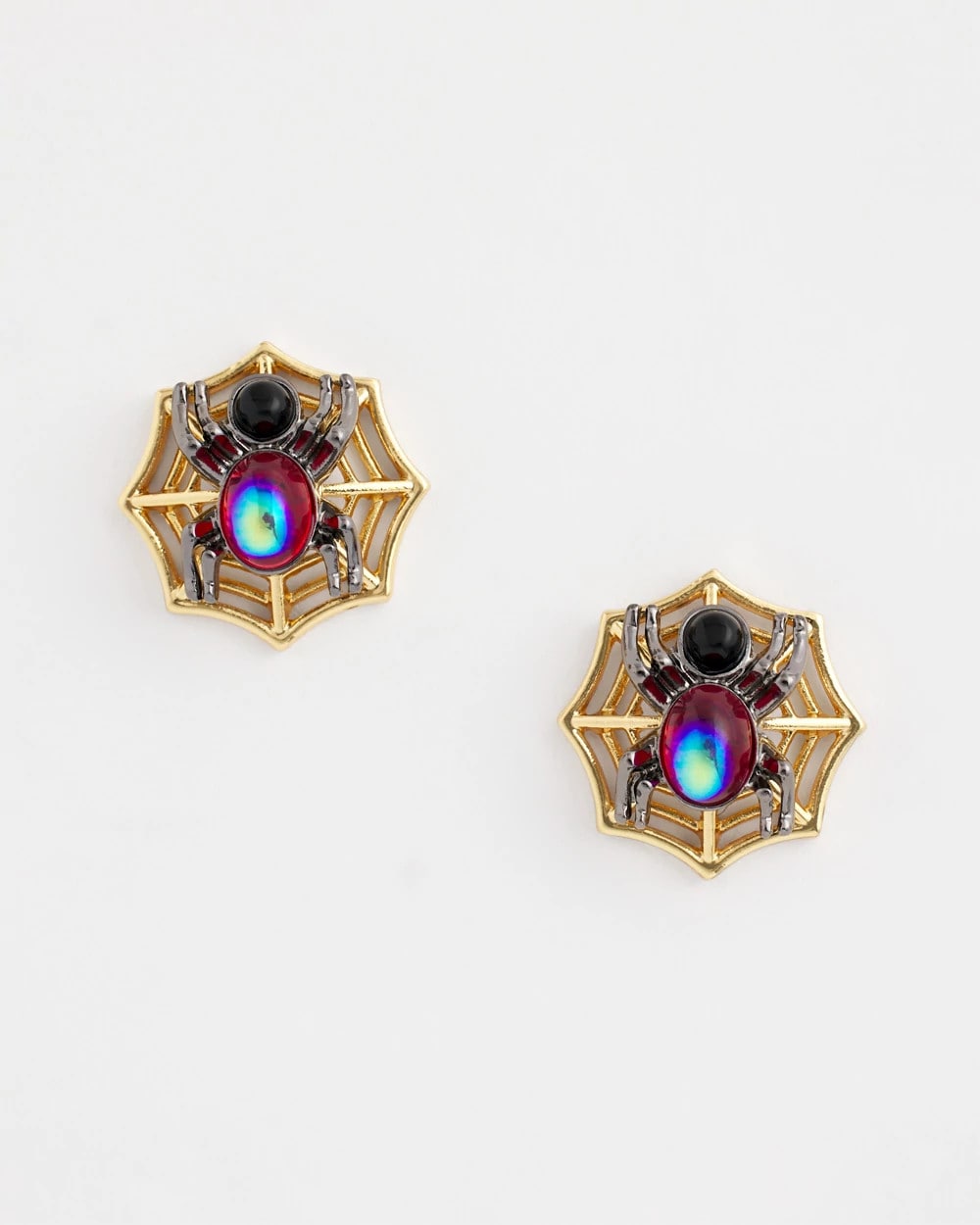 Chico's For Sale Orange Spider Web Glitz Earrings