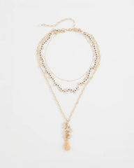 Chico's Online Pale Pink Convertible Rose Quartz Pendant Necklace