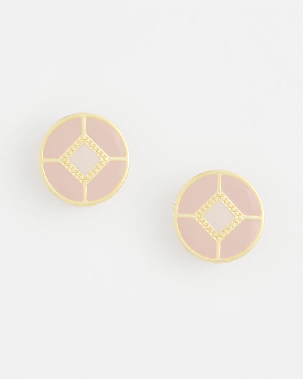 Chico's Online Pink No Droop® Enamel Clip-On Earrings