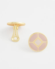 Chico's Online Pink No Droop® Enamel Clip-On Earrings