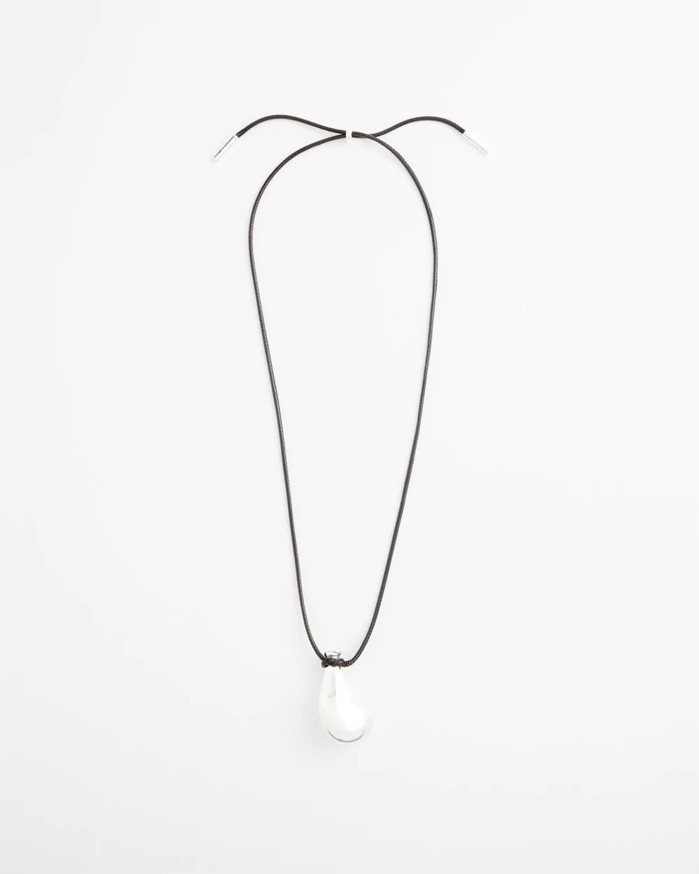 Chico's Discount Mixed Metals Silvertone Adjustable Pendant Necklace