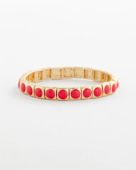 Chico's On Sale Orange Bold Orange Goldtone Stretch Bracelet
