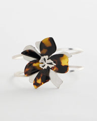 Chico's On Sale Neutral Tortoise Floral Hinge Bracelet
