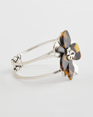 Chico's On Sale Neutral Tortoise Floral Hinge Bracelet