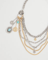 Chico's Discount Mixed Metals Equestrian Mixed-Metal Multistrand Necklace