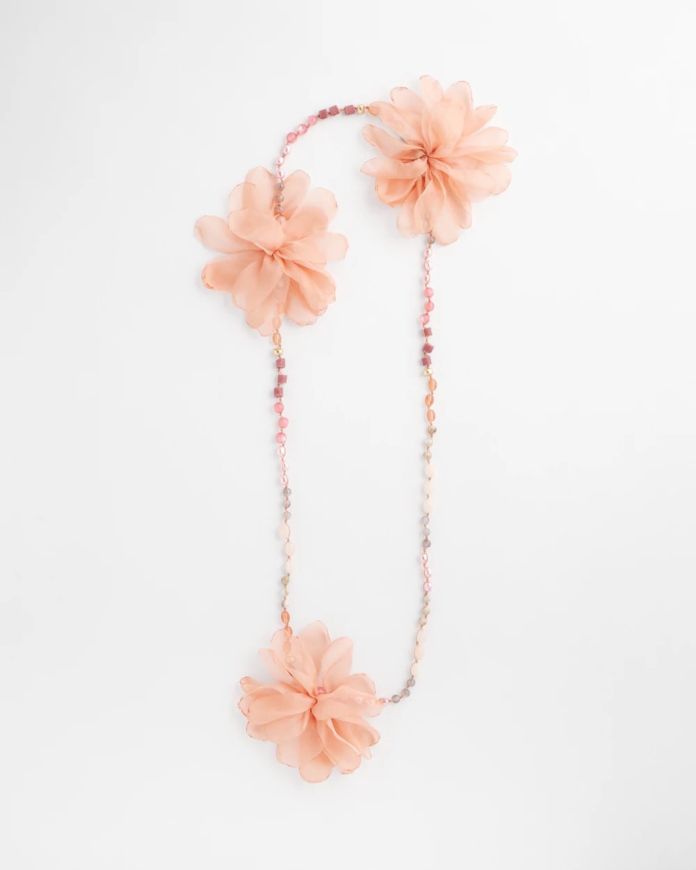 Chico's For Sale Pink Pink Floral Aventurine Long Single Necklace