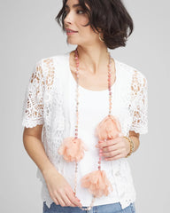 Chico's For Sale Pink Pink Floral Aventurine Long Single Necklace