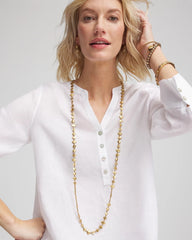 Chico's Discount Gold Gold Nugget Single Strand Necklace