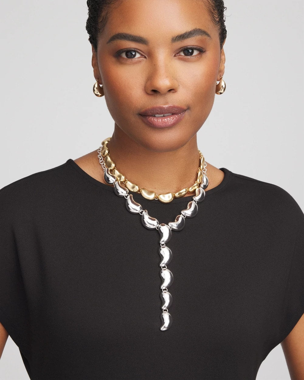Chico's Sale Mixed Metals Convertible Mixed-Metals Y-Necklace