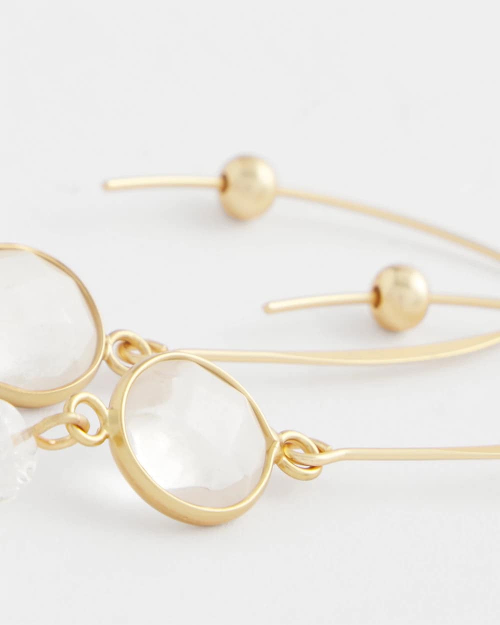 Chico's Outlet Gold No Droop® Quartz Crystal Threader Earrings