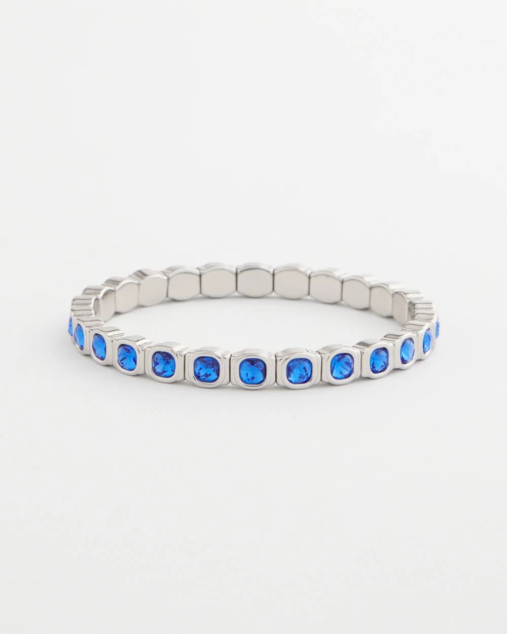Chico's On Sale Blue Small Faceted Stretch Bracelet