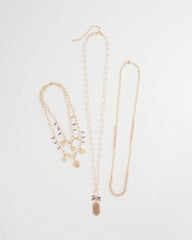 Chico's For Sale Pink Convertible Pink & Gold Beaded Necklace