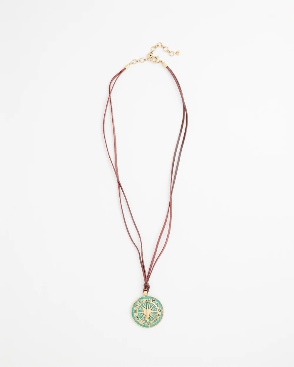 Chico's Online Turquoise Sundial Medallion Pendant