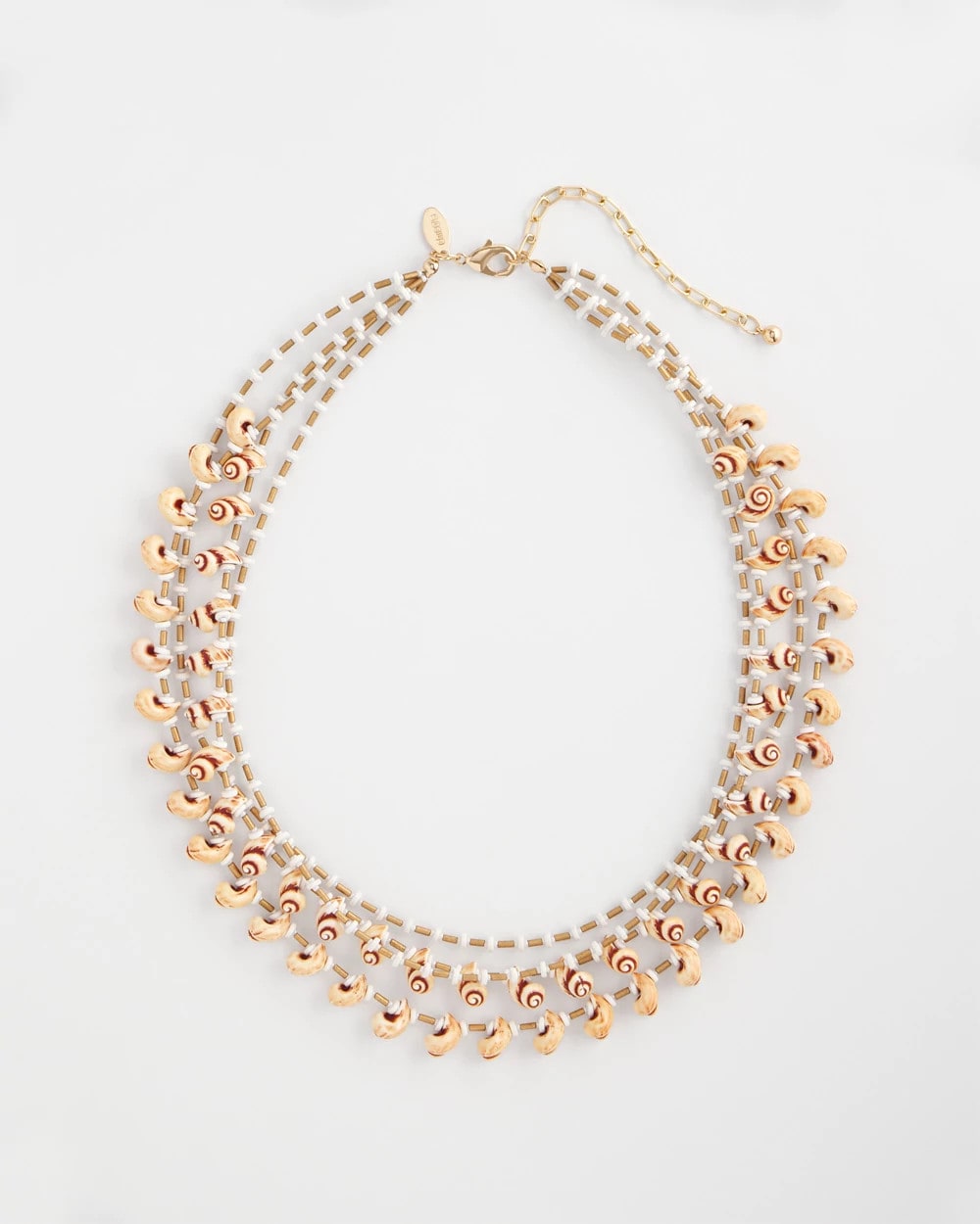 Chico's Sale Neutral Multi-Strand Shell Necklace