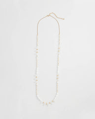 Chico's Outlet White White Beaded Single Strand Necklace