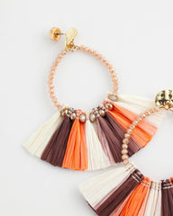 Chico's Online Sunset Peach No Droop® Raffia Seed Bead Earrings