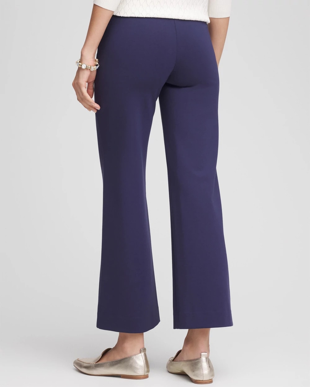 Chico's Outlet Passport Blue Lightweight Juliet Kick Flare Pants