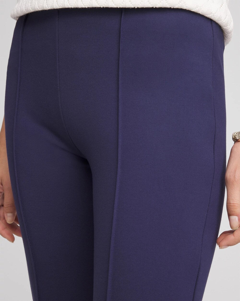 Chico's Outlet Passport Blue Lightweight Juliet Kick Flare Pants