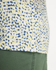Chico's Outlet Sage Lime Printed Cotton Slub Elbow-Sleeve Tee