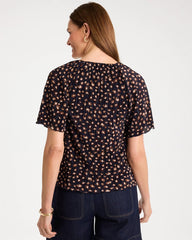 Chico's For Sale Passport Blue Spotted Bodre Tee