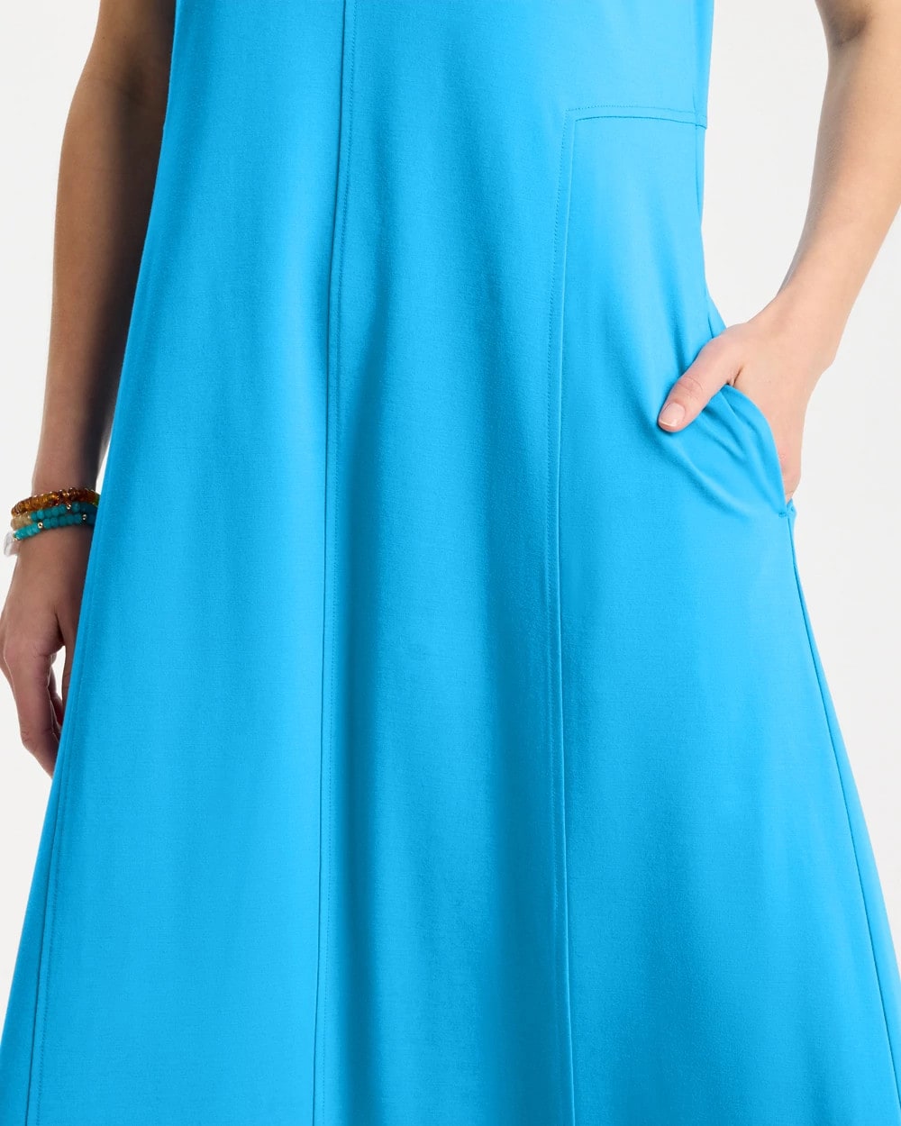 Chico's Sale Blue Tide Jersey Knit Maxi Dress