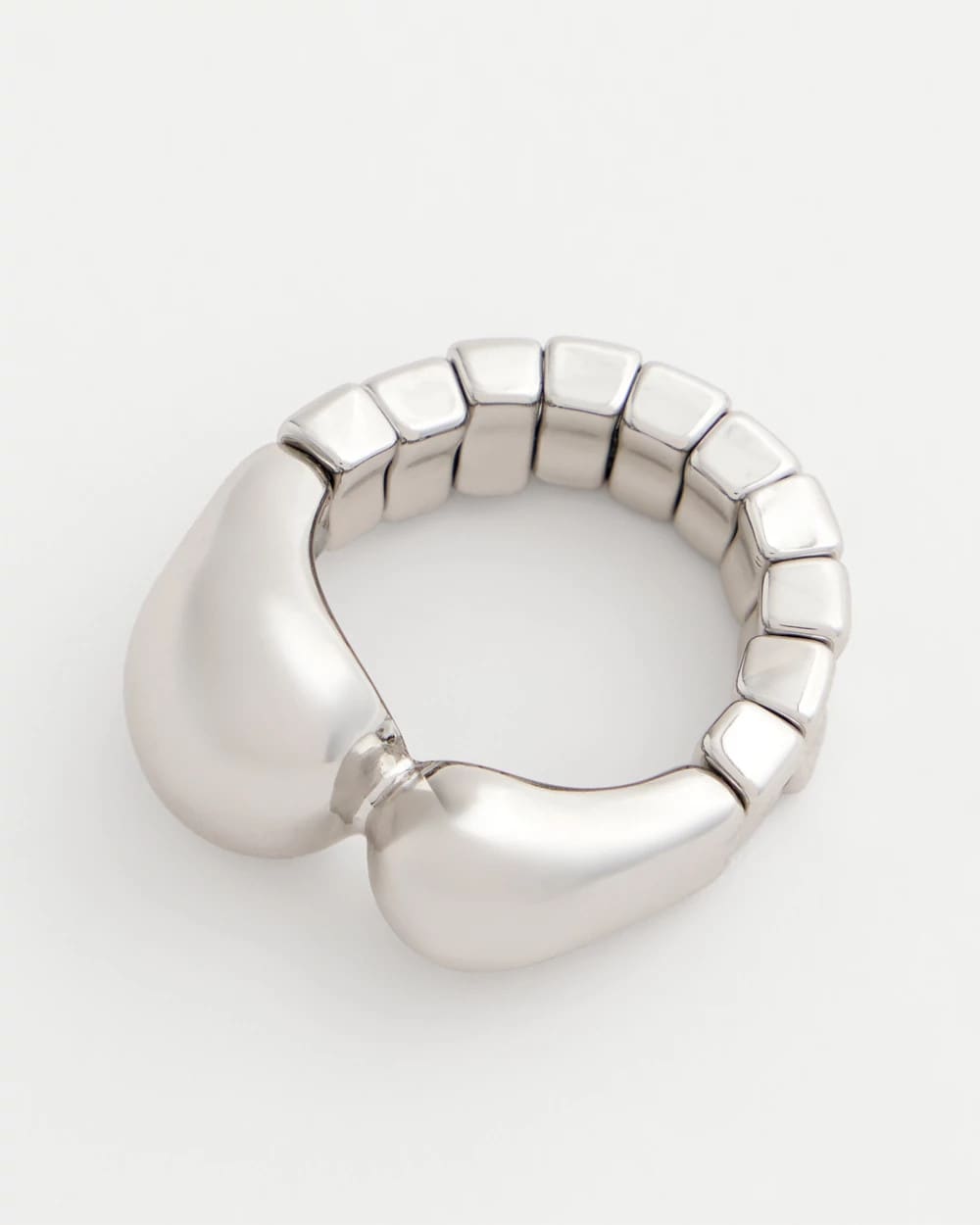 Chico's Online Silver Curvy Silver Stretch Ring