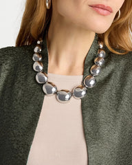 Chico's Discount Silver Silver Pebble Collar Necklace