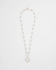 Chico's Sale Silver Heart Twice As Nice Pendant Necklace