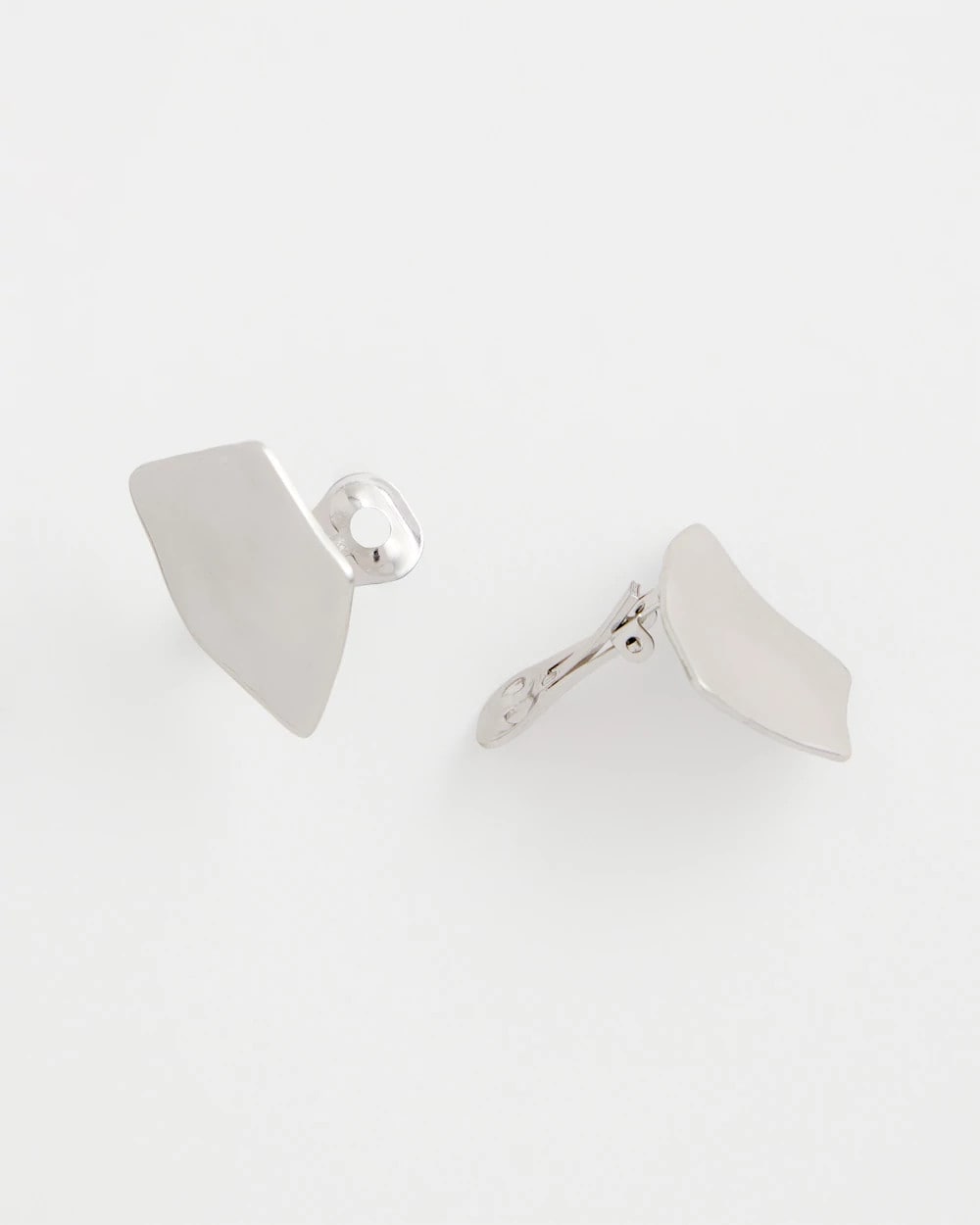 Chico's Outlet Silver Silver Fan Clip On Earrings