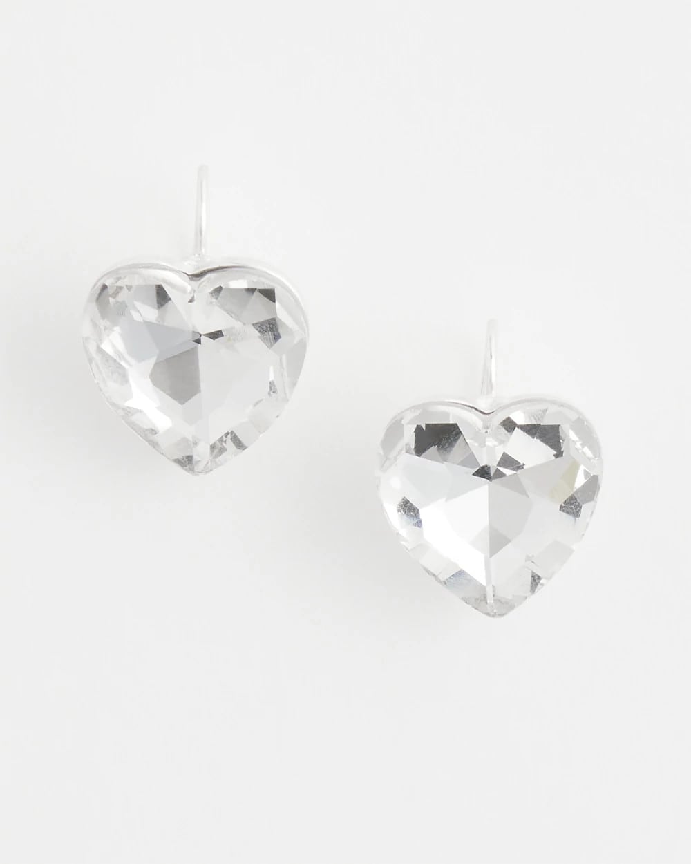 Chico's On Sale Neutral Crystal Heart Gem Drop Earrings